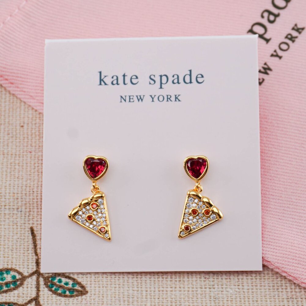 Kate Spade Pizza Drop Stud Earrings
